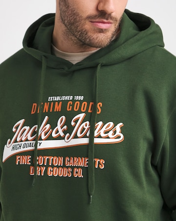Jack & Jones Logo Hoodie - Green