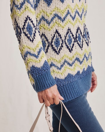 Julipa Diamond Popcorn Knit Jumper