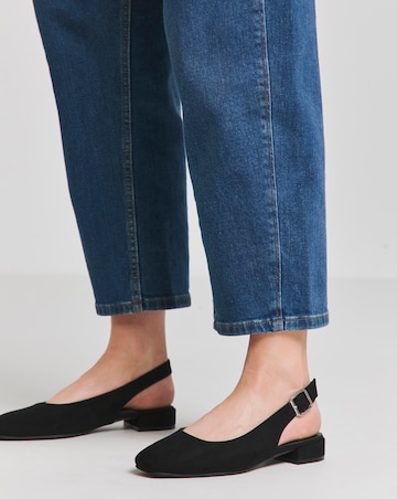 Clemmie Low Block Heel Slingback Shoe - Wide Fit (E)