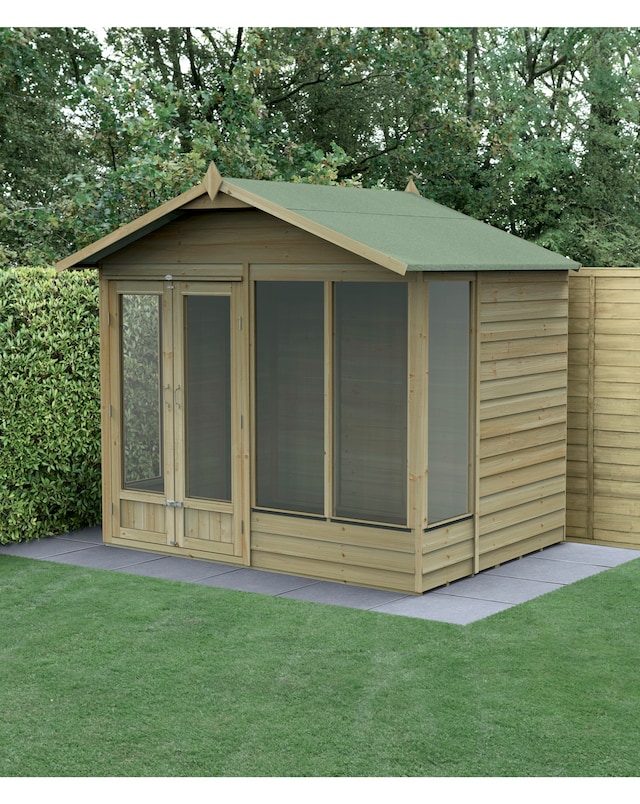 4LIFE Apex Summerhouse 8x6 - Double Door - 4 Window (Home Delivery)