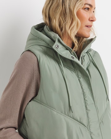 Green Longline Gilet