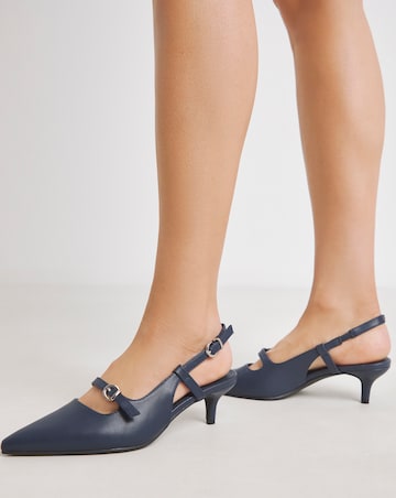 Harriet Pointed Toe Slingback Shoes - Extra Wide Fit (EEE)