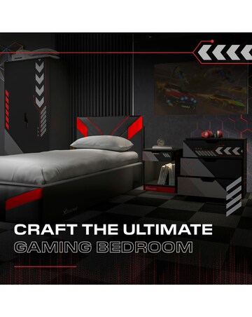 Octane Gaming Desk with Drawer - Red