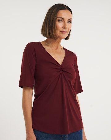 Twist Front Short Sleeve Top