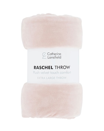 Catherine Lansfield Raschel Velvet Throw