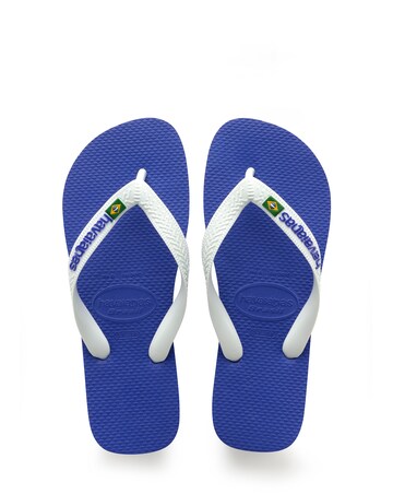 Havaianas Basil Logo Flip Flops - Blue/White