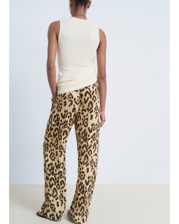 Mango Leopard Print Trousers