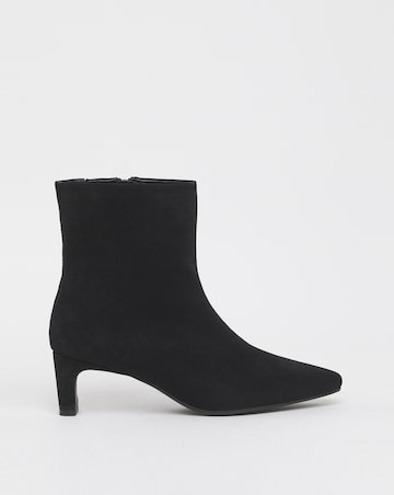 Anthology Mika Suede Kitten Heel Pointed Ankle Boots - Wide Fit (E)
