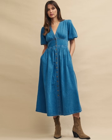 Nobody's Child Denim Starlight Midi Dress