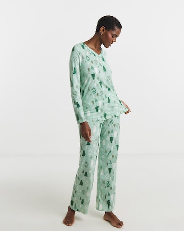 JD Williams Value Pyjama Set Christmas Tree Print