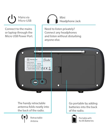 VQ Dexter DAB/FM Radio - Walnut