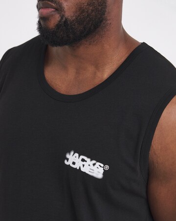 Jack & Jones Logo Slub Vest - Black