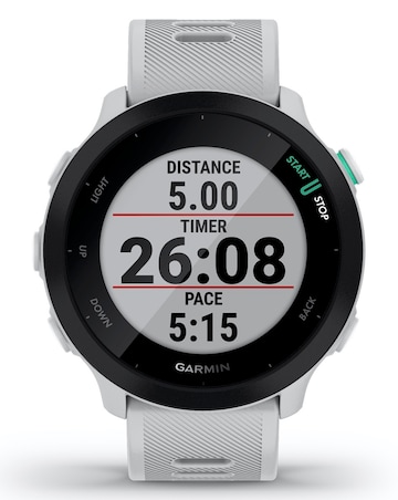 Garmin Forerunner 55 GPS Running Smart Watch - White