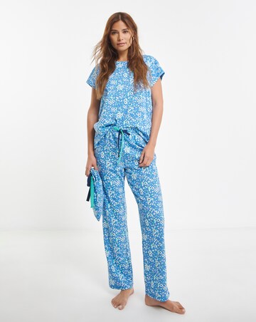 Joe Browns Jersey Pyjamas In a Bag Ditsy Print