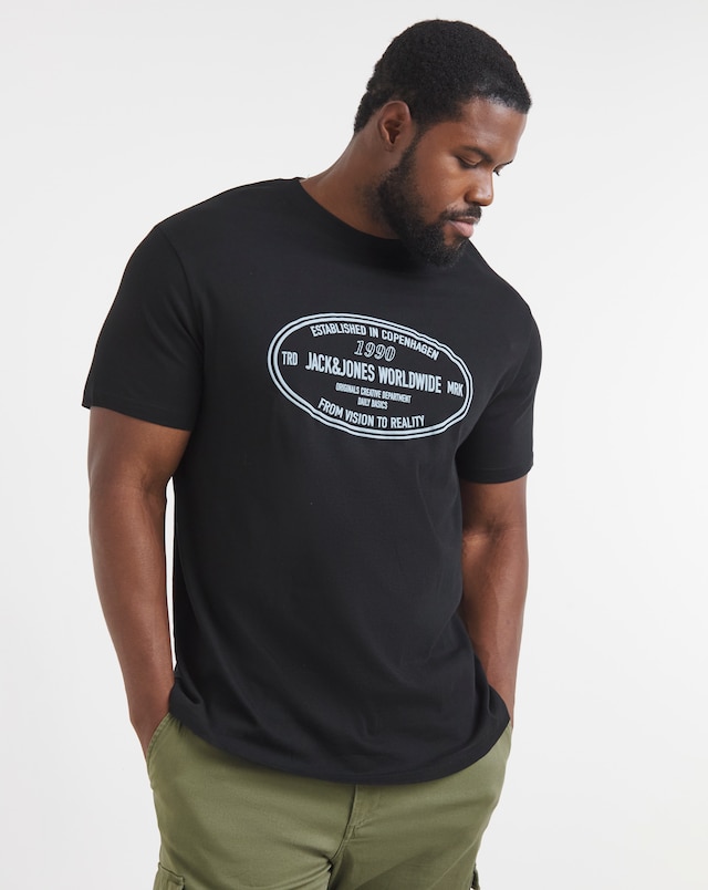 Jack & Jones York Logo T-Shirt - Black