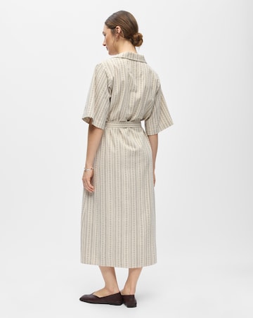 OBJECT Cream Two Quarter Sleeve Midi Dress