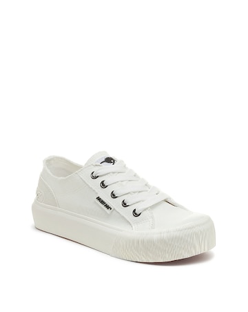Rocket Dog White Jazzin Plus Lace Up Canvas Trainers -Standard Fit (D)