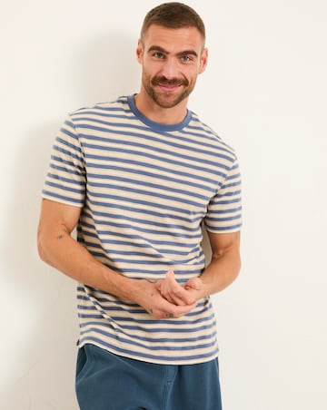 FatFace Variegated Stripe T-Shirt (Regular & Tall) - Denim Blue
