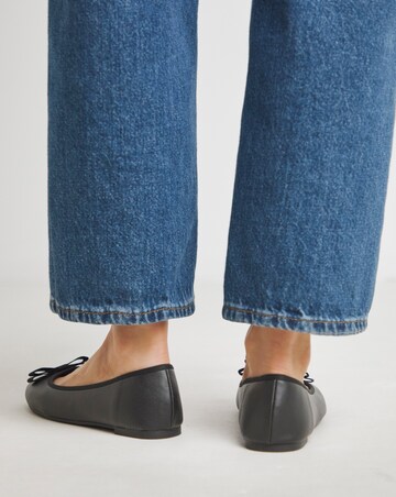 Simply Be Abundance Classic Bow Ballerina Shoes - Extra Wide Fit (EEE)