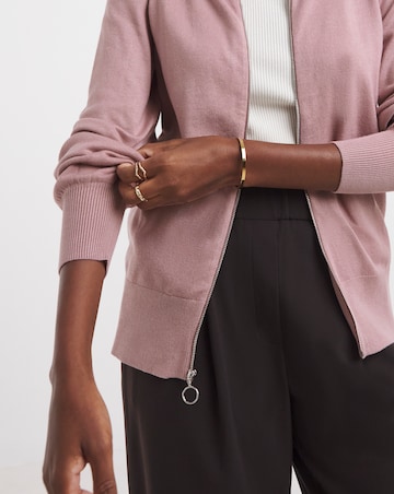 Blush Lightweight Knitted Bomber