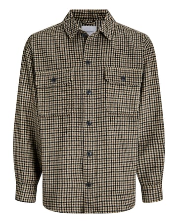 Jack & Jones Bradley Ollie Check Overshirt - Brown Multi