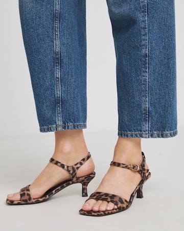 Neva Barely There Kitten Heel Two Part Sandals - Wide Fit (E)