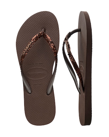 Havaianas Slim Glitter II Toe Post Flip Flop Sandals