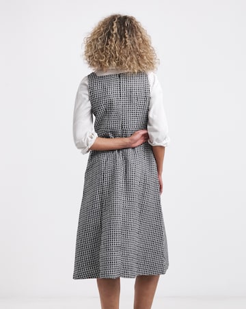 Boucle Pinafore Midi Dress