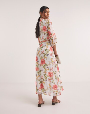 Raishma Studio Floral Print High-Neck Midi Dress