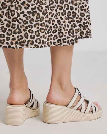 Monarch Wedged Woven Mule - Wide Fit (E)