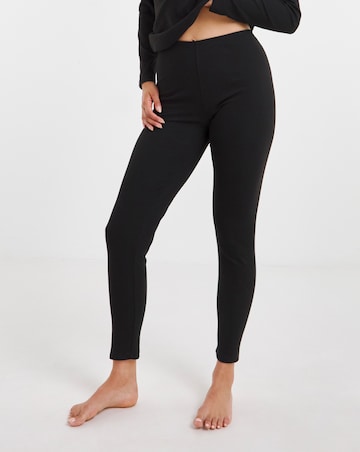 Pretty Secrets Thermal Brushed Fleece Leggings Black