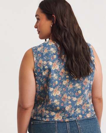 Joe Browns Floral Denim Waistcoat