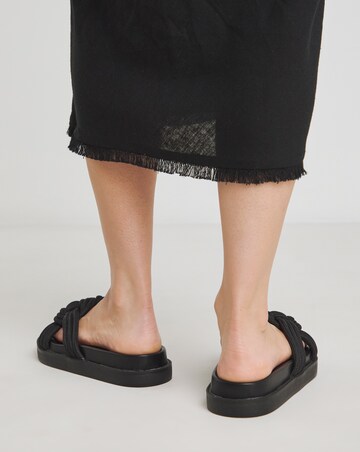 Simply Be Nevada Woven Sliders - Wide Fit (E)