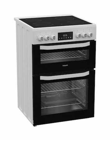 Hotpoint HTE6VDCW 60cm Electric Twin Cooker with Multiflow - White Installation