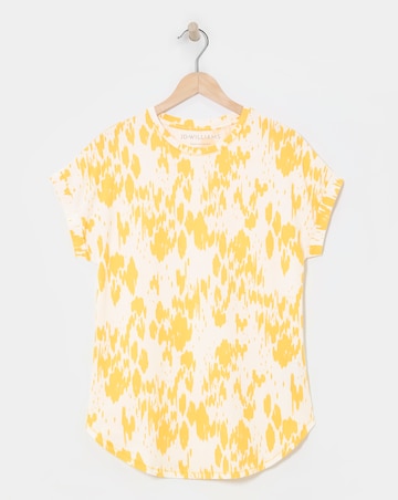 Longline Short Sleeve Curved Hem Top