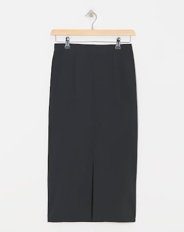 Stretch Poplin Pencil Skirt