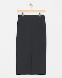 Stretch Poplin Pencil Skirt