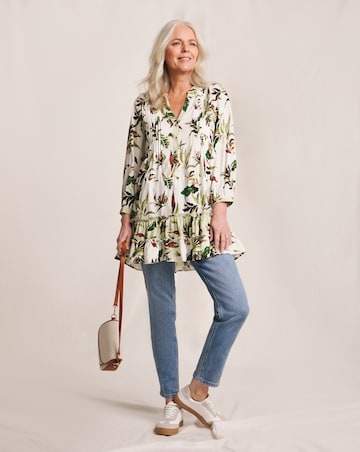 Julipa Mix Print Pintuck Tunic