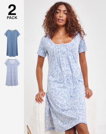 Julipa (2 Pack) Value Midi Nighties Floral Print
