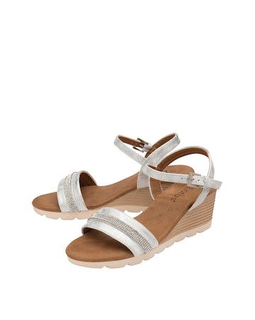 Lotus Nantes Glitz Wedge Sandals D Fit