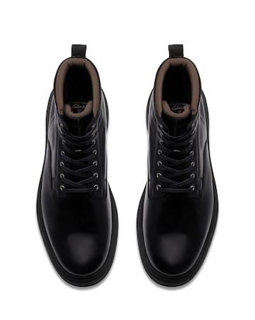 Clarks Badbury Hi Wp Boots - Black Leather
