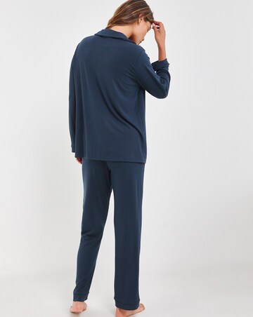 Pretty Secrets Supersoft Ribbed Button Through Pyjama Set