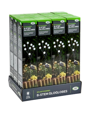 8-Stem GloGlobes Stake Light - Cool White