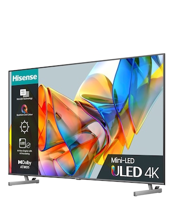 Hisense 65in 65U6KQTUK Smart 4K UHD HDR Mini-LED TV with Dolby Vision IQ