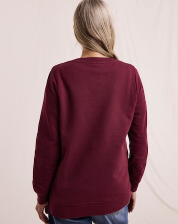 Julipa Pure Cotton Floral Embroidered Sweatshirt