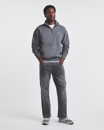 Union Garment Dyed Funnel Neck Sweatshirt-Grey
