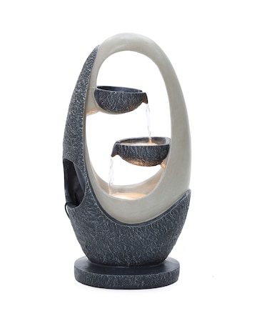 Charles Bentley 2 Tier Cascading Bowls Oval Water Feature