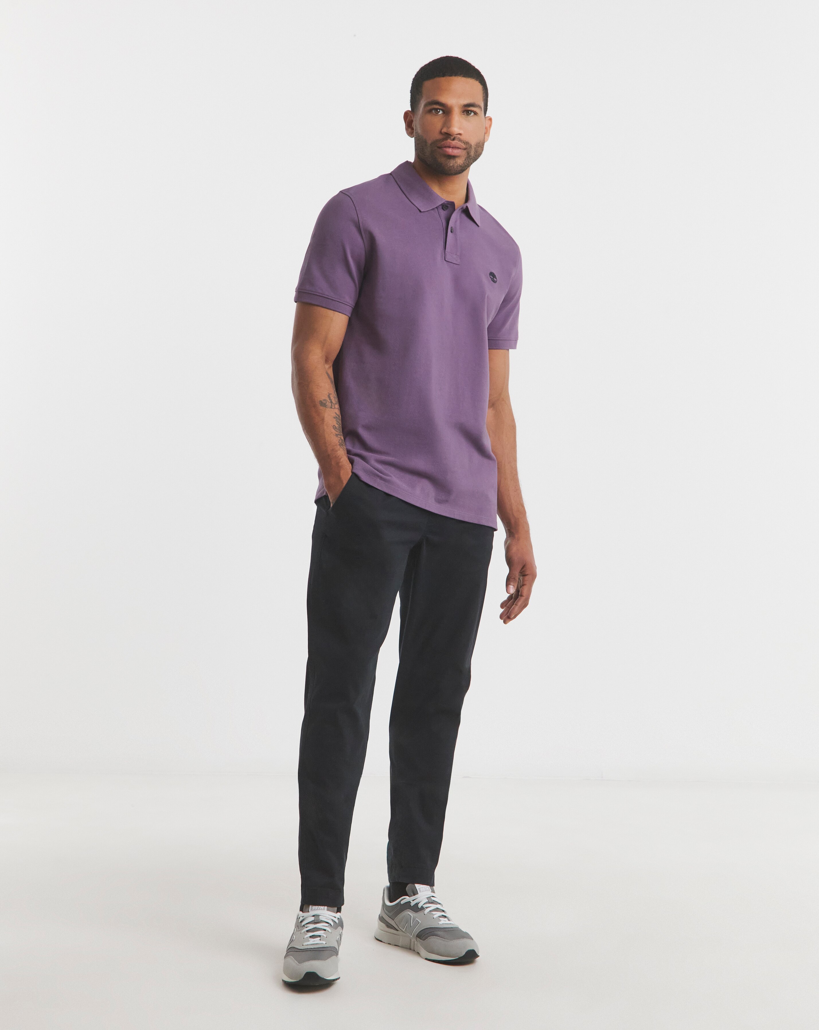 Timberland Millers River Pique Polo - Purple | JD Williams