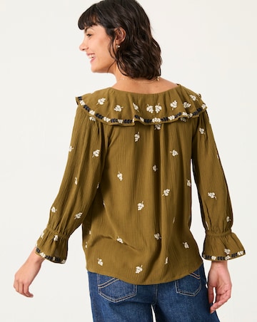 FatFace Etta Embroidered Blouse