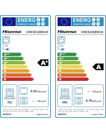Hisense HDE3211BWUK Freestanding Electric Cooker - White